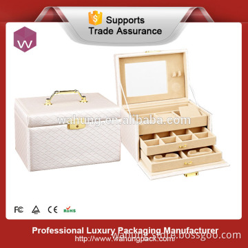 Custom leather antique professional beauty display cosmetic case